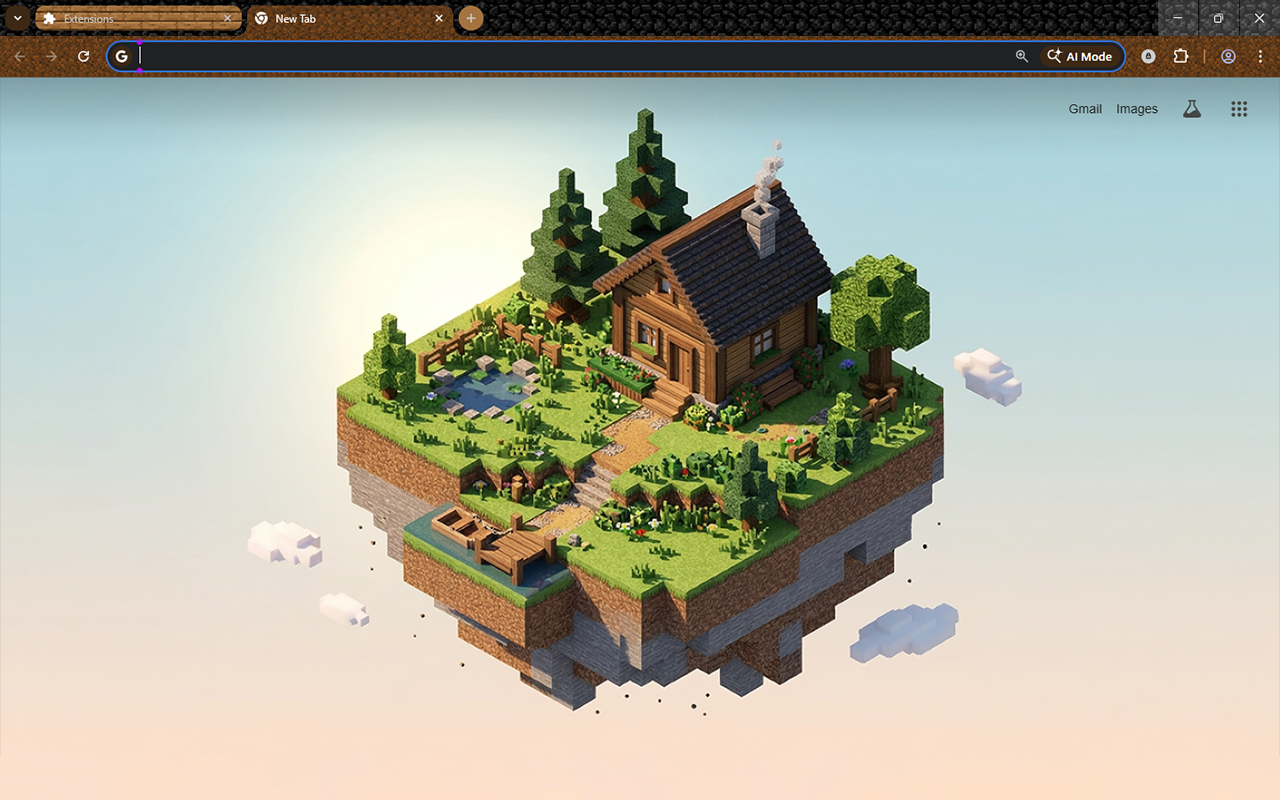 Minecraft Theme Screenshot